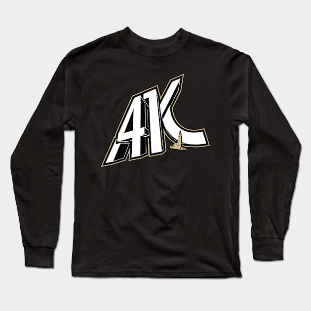 41 Bullet Football Logo Long Sleeve T-Shirt by MatthewBroussard